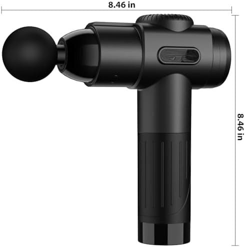 Massage Gun, Deep Tissue Back Massage for Athletes for Pain Relief, Percussion Massager with 10 Massages Heads & Silent Brushless Motor, Valentines Day Gifts for Him Her, Black