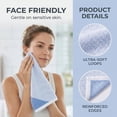 thumbnail image 3 of Unique Bargains 2Pcs Pure Cotton Soft Absorbent Hand Towels Blue 29" x 13", 3 of 7