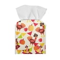 thumbnail image 2 of FUIALDOLG Cute Tissue Box Cover Square Waterproof PU Leather Car Tissue Holder Tissues Boxes Organizer for Bathroom Vanity, Night Stands, Office, Home, Kitchen (Cool Turkey), 2 of 7