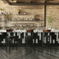 thumbnail image 5 of Flash Furniture Wright 31.875"H Square Full Back Restaurant Dining Barstool, Walnut/Black (Set of 2), 5 of 13