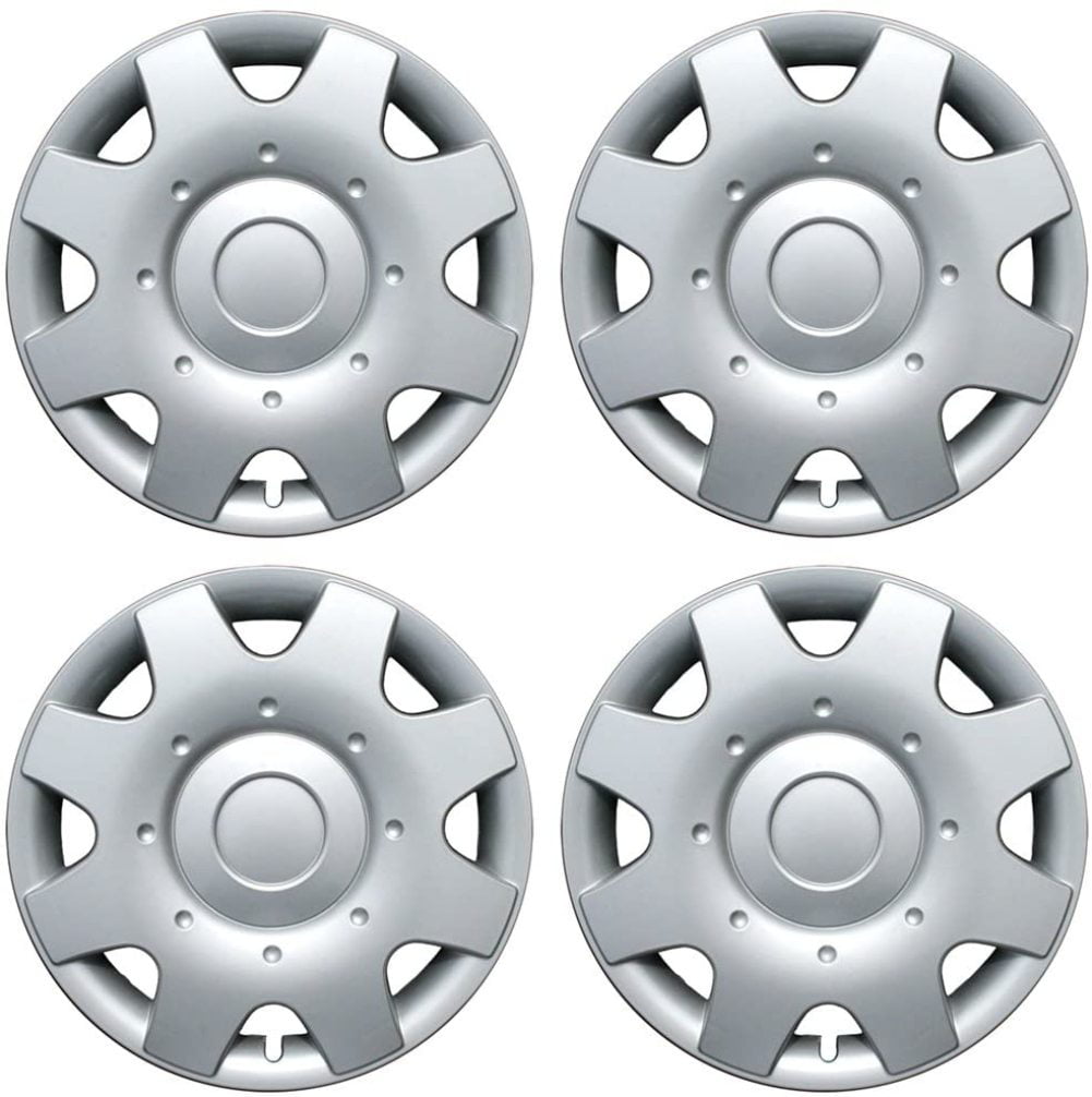 4 NEW OEM SILVER 15" HUBCAPS FITS 1998-CURRENT VW BEETLE WHEEL CENTER COVERS SET 