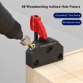 thumbnail image 4 of Woodworking Inclined Hole Fixture, Pocket Hole Jig Durable 45 Degree Punch Angle Easy Using Wide Application Aluminum Alloy  for Furniture Processing, 4 of 7
