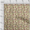 thumbnail image 1 of oneOone Viscose Jersey Fabric Leaves & Floral Block Print Sewing Fabric BTY 60 Inch Wide, 1 of 4