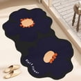 thumbnail image 4 of Rbaofujie Tapis Intérieur Extérieur Forme de Fleur Tapis de Sol Absorbant Tapis de Porte de Salle de Bain Tapis de Porte de Salle de Bain Antidérapant Tapis d'Entrée Tapis de Sol pour Voitures, 4 of 6