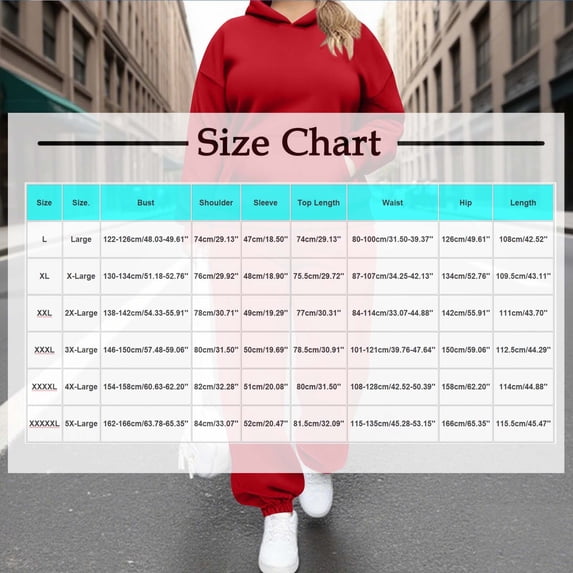 Meichang Plus Size Sweatsuits for Women 2 Piece Outfit Casual Pullover Hooded Sweatshirt Sweatpant Jogger Set Womens Tracksuit Set