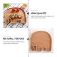 thumbnail image 4 of Shisuyan Elephant Shape Solid Wood Appetizer Plate Chocolate 1PC 8.4*8in, 4 of 9