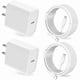 thumbnail image 1 of wonima11 25W iPhone Charger, 2 Pack 25W PD USB C Wall Fast Charger Adapter with 2 Pack 10FT Long Type C to Lightning Cable Compatible with iPhone 14 13 12 11 Pro Max XR XS X,iPad, 1 of 1