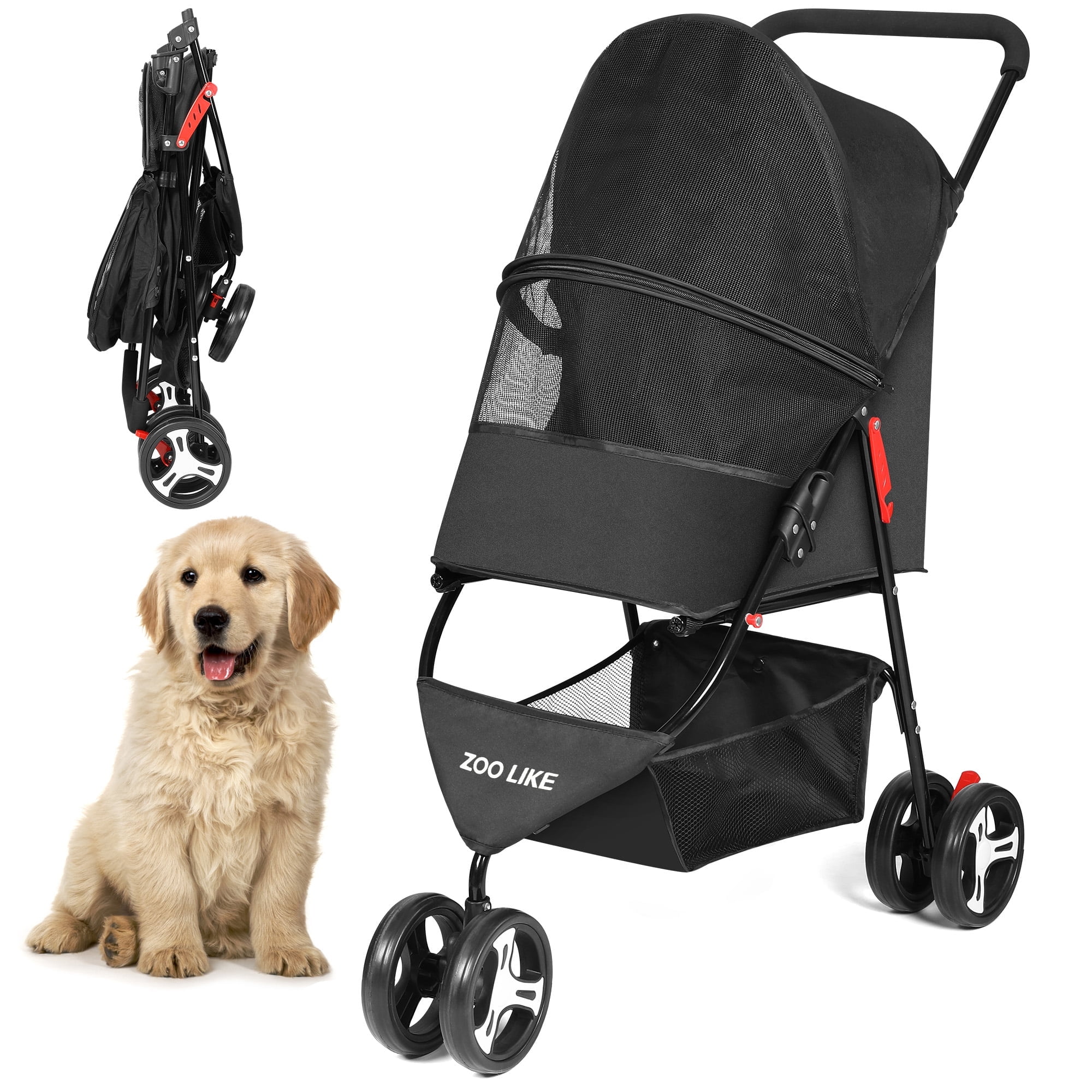 HPZ Pet Rover Lite Premium Light-Weight Dog/Cat/Pet Stroller Travel Carriag : HPZ Pet Rover XL Extra-Long Premium Heavy Duty Dog⁄Cat