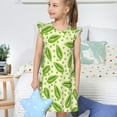 thumbnail image 4 of Qekee Green Peas for Girls Nightgowns, Princess Pajama Dresses for Girls Sleepwear -Medium, 4 of 6