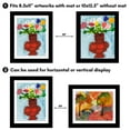 thumbnail image 3 of Americanflat 10x12.5 Kids Art Frame with 8.5x11 Mat 4 Pack Holds 100 Art Pieces Magnetic Letter Size Mini - Black, 3 of 8