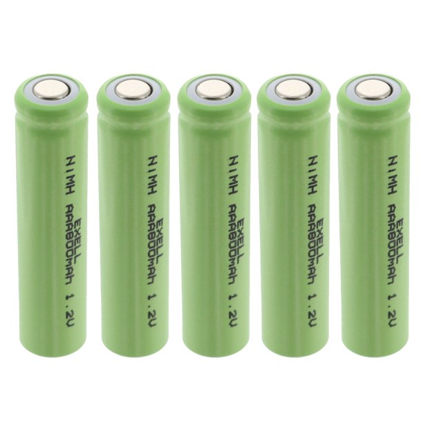 5PACK 1.2V AAA Size Rechargeable Flat Top Batteries For Remotes, Toys