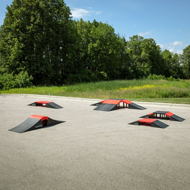 Elevate Outdoor Jumbo Plastic Skate Ramp Set, Bike & BMX Jumping