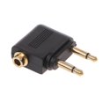thumbnail image 4 of 2 adaptadores de audio para conector de auriculares de 3,5 mm chapados en oro (2 machos a 1 hembra), 4 of 5