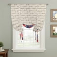 thumbnail image 2 of 4th of July Balloon Curtains 63 Inch Length for Living Room/Bedroom, Independence Day Farmhouse Stars Red Blue Rod Pocket Privacy Door Curtains Decorative Tie Up Shade for Window 52"x63", 2 of 8