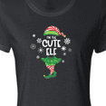 thumbnail image 4 of Inktastic Funny Christmas I'm the Cute Elf with Shoes and Hat Women's T-Shirt, 4 of 5