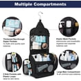 thumbnail image 5 of WANDF Hanging Toiletry Bag for Women Bathroom Bag with Jewellery Bag and Clear Wet Separation Compartments Water-resistant Travel Toiletry Organizer (Black), 5 of 7