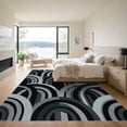 thumbnail image 3 of ODIKA 8'x10' Machine Washable Non-Slip Area Rug, Geometric Gray High Traffic Rug, Gray, 1102013, 3 of 7