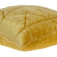 thumbnail image 5 of Yellow Chunky Geo Stitched Velvet Decorative Throw Pillow, 5 of 9