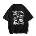 thumbnail image 3 of Camiseta con estampado de gato de Hello Kitty para mujer, camisa holgada de media manga, ropa de calle, estilo americano, Y2k, 3 of 7