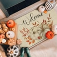 thumbnail image 3 of Fall Door Mat Outside,White Pumpkin Maple Leaf Welcome Mat for Front Door,Thanksgiving Autumn Indoor Outdoor Non-Slip Rugs,Fall Doormat for Farmhouse Home Porch Decorations 30" x 17", 3 of 5