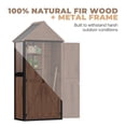 thumbnail image 4 of BaPiPro Outdoor Storage Cabinet, Weatherproof Small Storage Shed with Shelves, 20 Cu.ft Wood and Metal Shed for Backyard, Garden, Patio, 4 of 10