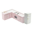 thumbnail image 3 of Kit de muebles de cocina para casa de muñecas en miniatura de madera a escala 1:12. Rosa, 3 of 9