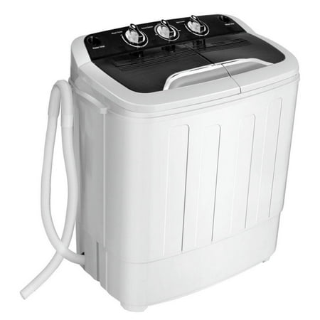Topcobe 8 Lbs Compact Mini Twin Tub Washing Spiner Machine, Space Saving Washer for Home and Apartment