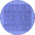 thumbnail image 1 of Ahgly Company Indoor Round Oriental Blue Traditional Area Rugs, 3' Round, 1 of 4