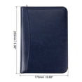 thumbnail image 2 of Uxcell A5 Business Portfolio PU Leather Padfolio Organizer Legal Document Folder Zipper Professional, Blue, 2 of 6
