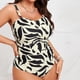 thumbnail image 1 of Traje de baño de una pieza para mujer, conjunto de bikini para mujer, bikini con estampado de verano, escote en V profundo, con aros, tirantes ajustables, traje de baño deportivo de nailon para mujer, 1 of 9