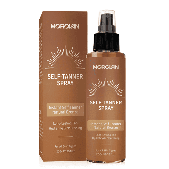Self-Tanner Spray Instant Natural Bronze, Long-Lasting Tan, Hydrating & Nourishing 6.76 fl.oz