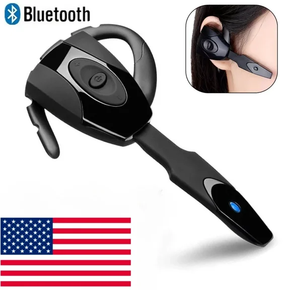 Trucker Wireless Headset Bluetooth 5.3 Earpiece Dual Mic Earbud Noise Cancelling