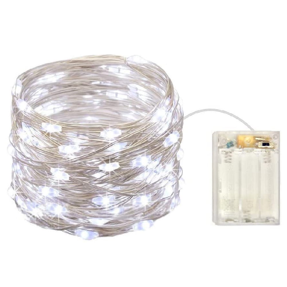 Details about   10M LED Fairy String Lights Battery Powered Copper Wire Lamp Waterproof Decor 