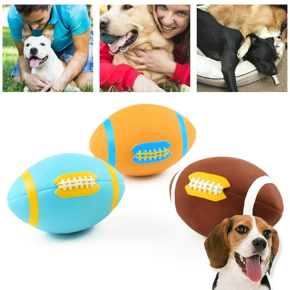 Walbest Latex Dog Squeaky Toys Rubber Soft Dog Toys Chewing Squeaky Toy Fetch Play Balls Toy for Puppy Small Medium Pets Dog