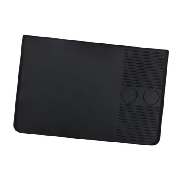 Tapete de silicona para café, fácil de limpiar, antideslizante, multiusos, accesorios para barra de café, tapete para estación de café para encimera, Negro