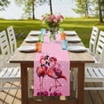 thumbnail image 4 of Table Runners 72 Inches Long Dress Scarves, Valentine's Day Farmhouse Kitchen Table Runner, Coffee Tablerunners, Flamingos Roses Love Romance Ombre Pink 14x72 Inch, 4 of 9