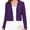 Purple, variant on Women's Long Sleeve Black Cropped Cardigans Sweaters Open Front Knit Short Shrugs for Dresses, Size M