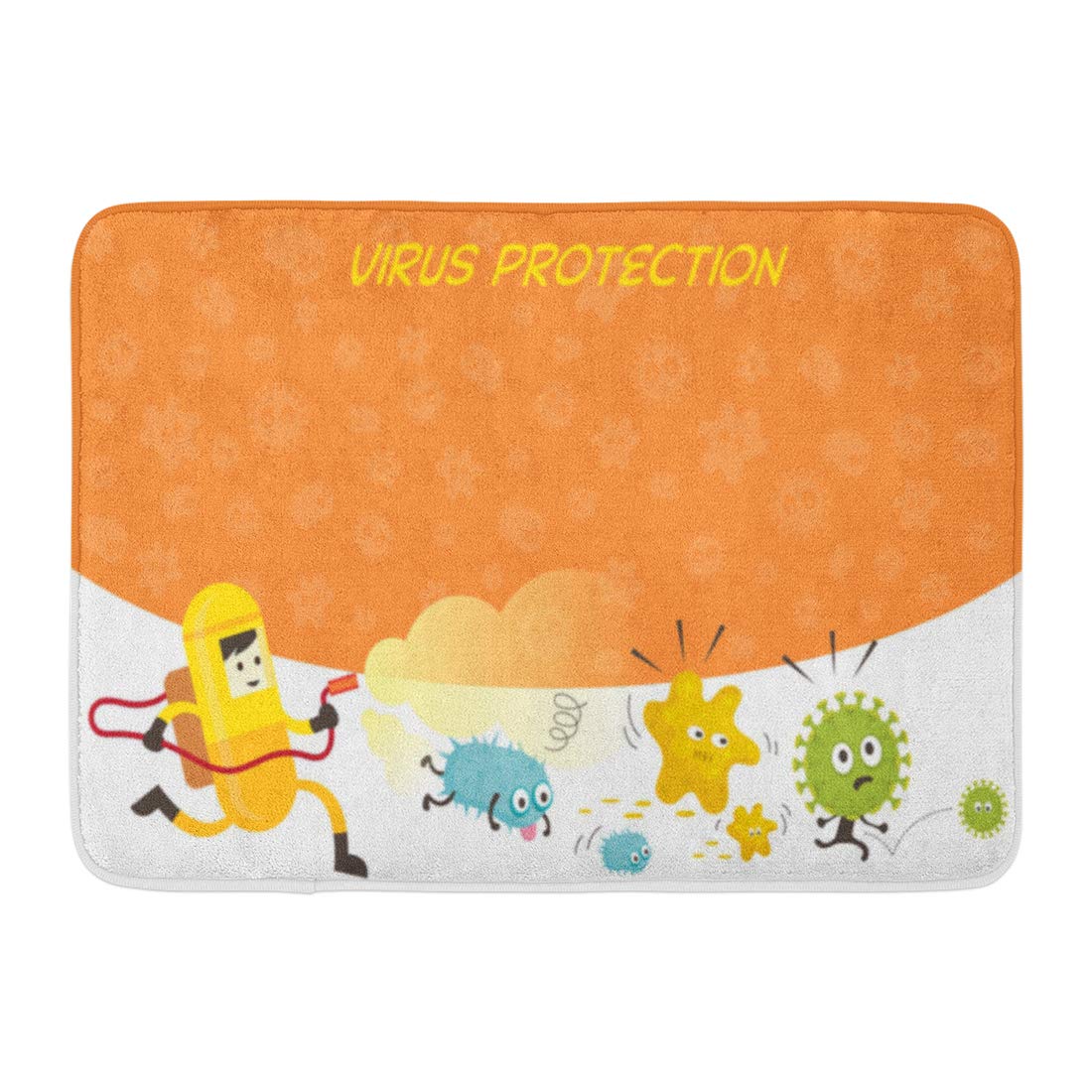 YUSDECOR Vaccine Protect Man in Protective Suit Run Spraying Germ