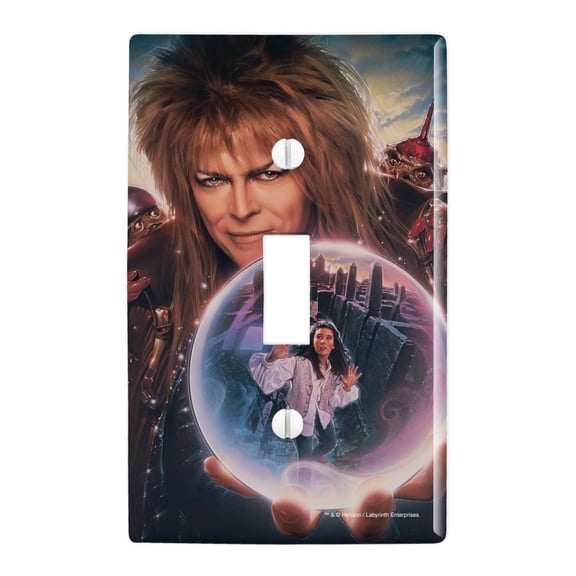 Labyrinth Crystal Ball Goblin King Jareth David Bowie Plastic Wall Decor Toggle Light Switch Plate Cover