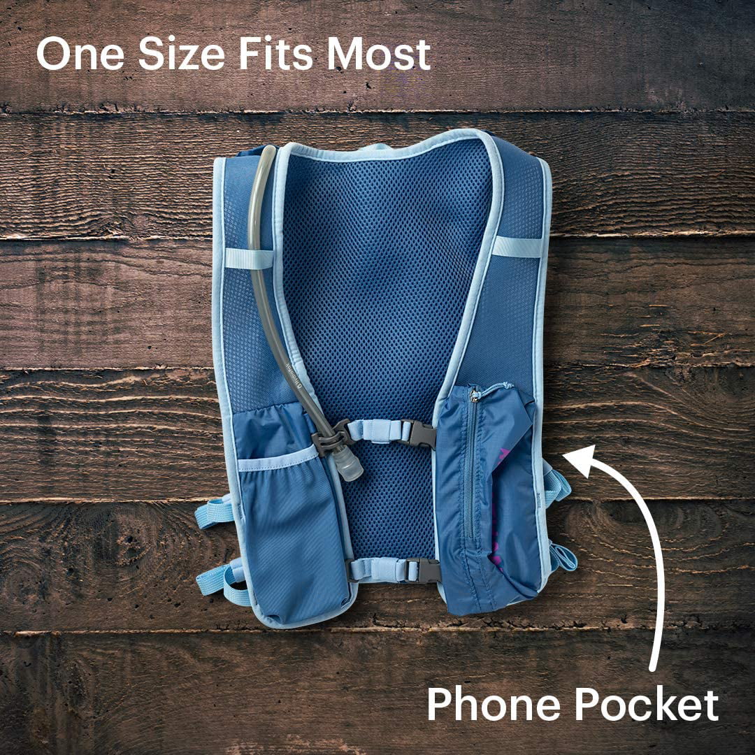 Bladder Included Phone Holder Pockets Nathan QuickStart Lite Running Vest/Hydration Pack for Men and Women OSFM Adjustable Straps 3L Storage with 1.5L Zippers 1.5 Liter 