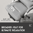 thumbnail image 7 of Homezeer Reclining Office Chair with Footrest, Big and Tall Office Chair 500lbs Wide Seat with Backrest, High Back Large Executive Office Chair Lumbar Support,Leather Managerial Chair,Grey, 7 of 7