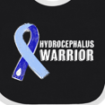 thumbnail image 3 of Inktastic Hydrocephalus Warrior with Light and Dark Blue Ribbon Boys or Girls Baby Bib, 3 of 3