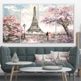 thumbnail image 1 of Design Art - Eiffel with Pink Flowers, 1 of 3
