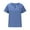 Blue, variant on Eiyaclvo Womens Plus Size Tops Button Up V Neck Henley Shirts Loose Fit Short Sleeve Crew Neck T Shirts Casual Soft Summer Tops Solid Color Tees