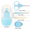 thumbnail image 3 of Manicure Tool  Manicure Kit 4pcs Convenient Daily Baby Nail Clipper Scissors Nails File Tweezers Manicure Care Kit Blue, 3 of 8