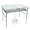 Nice C Folding Table Adjustable Height, Portable Camping Table Lightweight Aluminum, with Carry Handle for Outdoor, Beach, BBQ, Picnic, Cooking, Festival, Indoor, Office (Medium)
