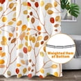 thumbnail image 3 of Fall Shower Curtain for Bathroom, Colorful Boho Floral Shower Curtains, Modern Autumn Plants Abstract Tree Leaves Bath Curtain with Hooks, Waterproof Fabric 72x72 Inches, Brown Red, 3 of 6