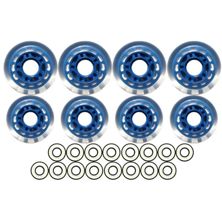 Player's Choice Indoor Roller Hockey Wheels - 8-Pack With Hybrid Ceramic Bearings
