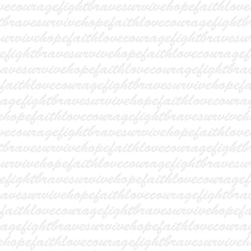 Cotton Pink Power Breast Cancer Awareness White Fabric Print by Yard D762.95