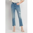thumbnail image 6 of Flying Monkey - High Rise Kick Flare Jeans with Uneven Distressed Hem (27" Inseam) - F5120, 6 of 9